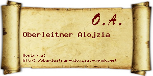 Oberleitner Alojzia névjegykártya